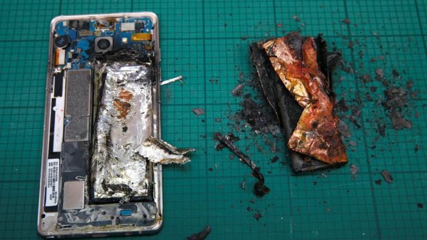 Fuego de la batería de Samsung