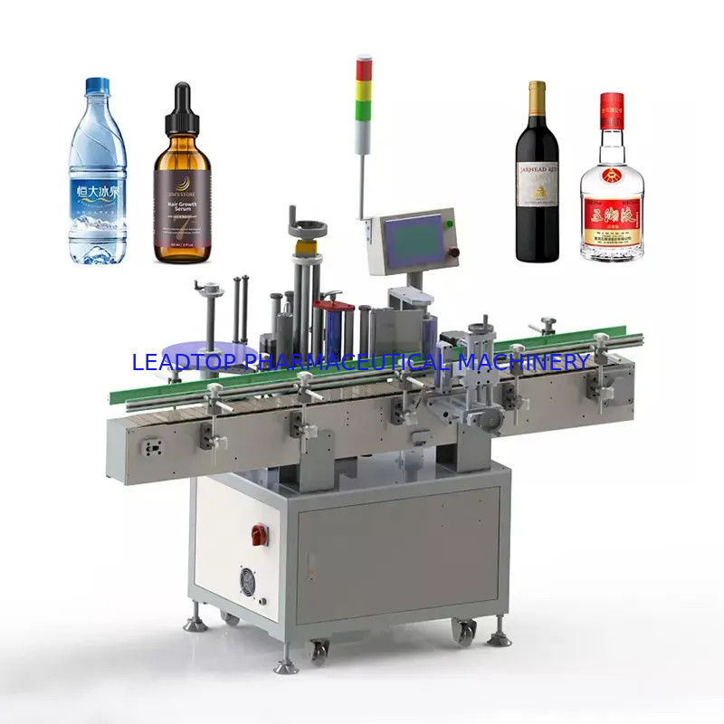Máquina de etiquetas de vidrio para botellas redondas personalizables para operación derecha o izquierda