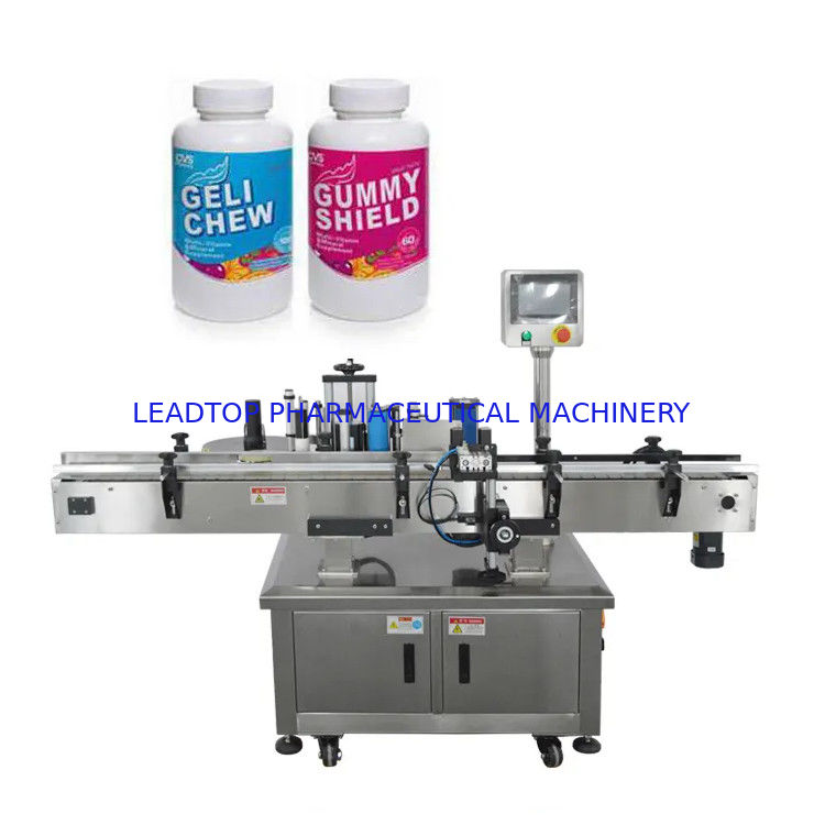 Botella redonda Máquina de etiquetado de doble lado totalmente automática con fuente de alimentación AC220V 0.5Kw 60HZ