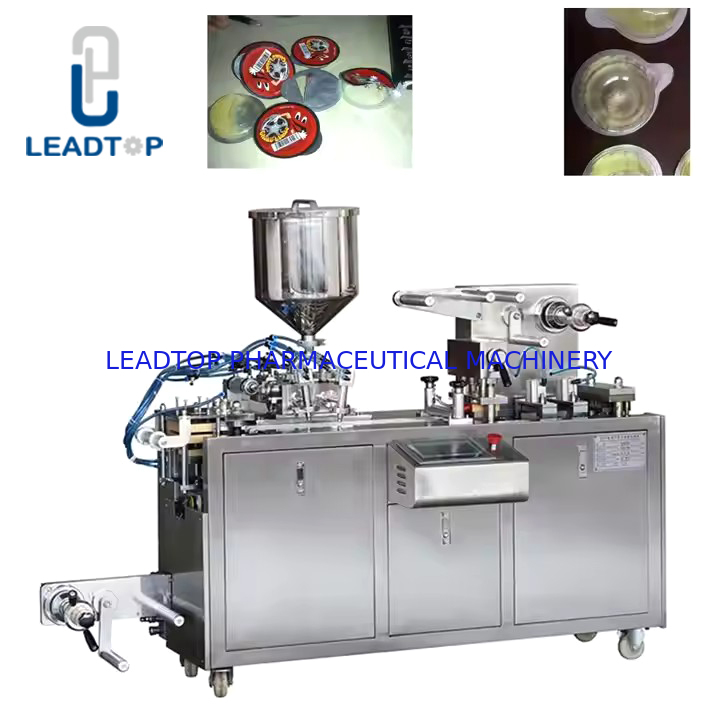 Máquina de embalaje de ampollas de 25 mm con PLC y mesa de trabajo rotativa