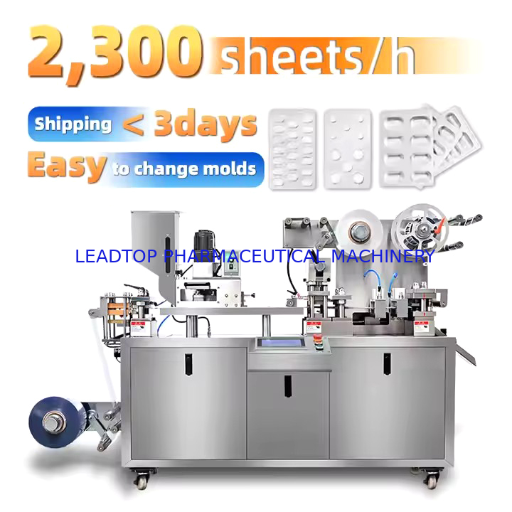 Máquina de envasado en blíster 30-60 piezas/min con control PLC