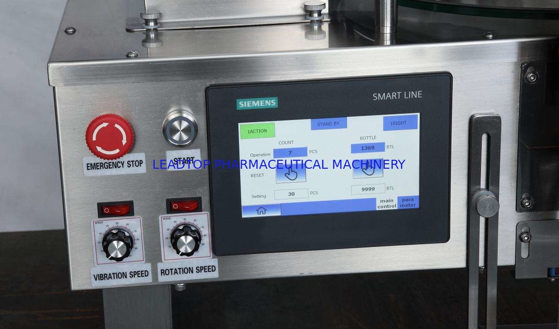 Máquina contadora automática de tabletas y cápsulas con rango de llenado de 2-9999 piezas/botella, hasta 15 de capacidad para la industria farmacéutica