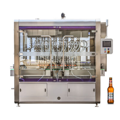 Buen precio 6 kW Consumo de energía Máquina rotativa de llenado de líquido con 16 boquillas en línea