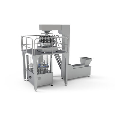 Buen precio 220V 50Hz 25bags/Min 0.7Mpa que pesa la empaquetadora en línea